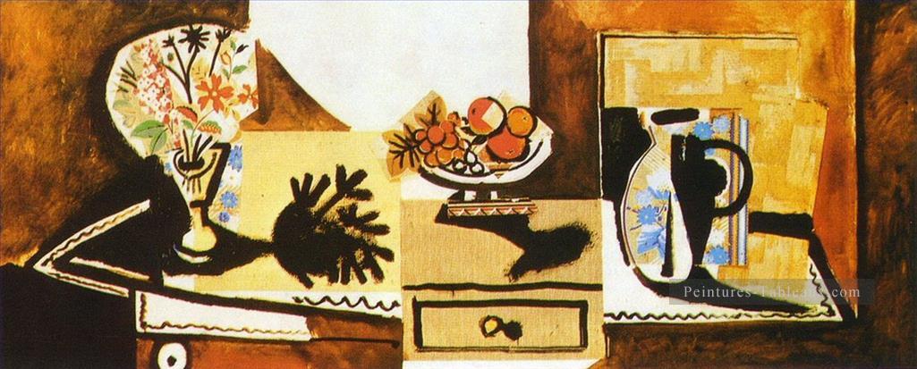 Nature morte sur une commode 1955 cubiste Pablo Picasso Peintures à l'huile